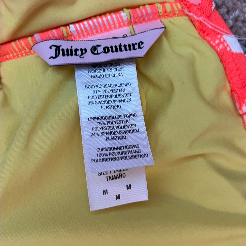 NWT Juicy Couture Bandeau Monokini Tiki Torch Bathing Suit - Picture 6 of 9